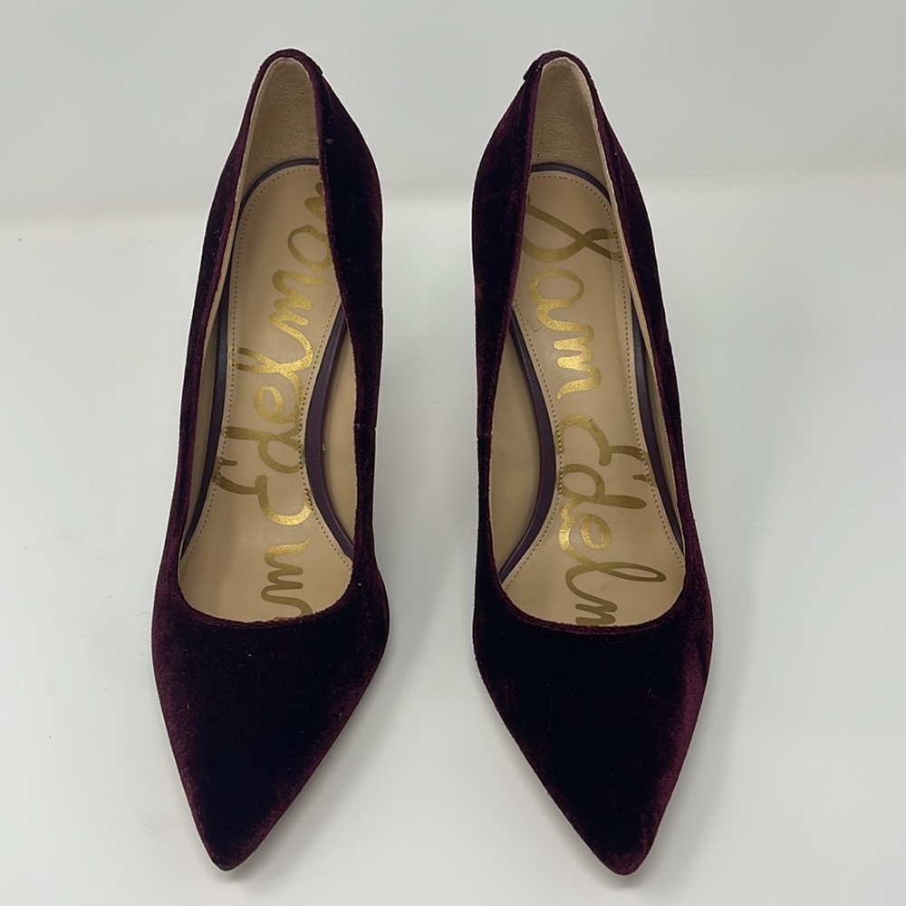 Sam Edelman burgundy velvet heels